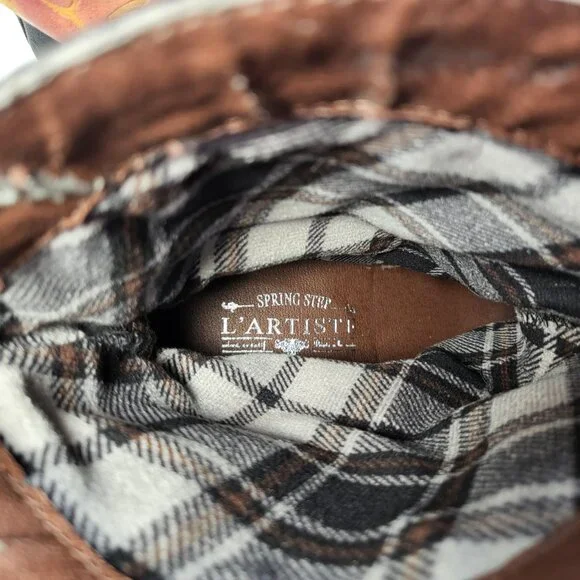 Spring Step L'artiste Aster Western Boots Size 38 EU Black Floral - Picture 6 of 8